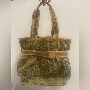 DVF Signature Green Tote Hobo Big Bag